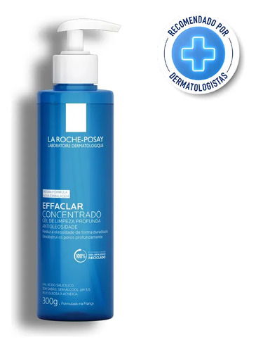 Gel de limpeza facial effaclar concentrado 300g la roche pos