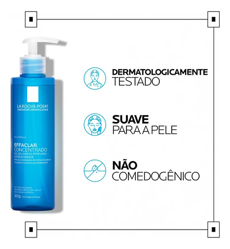 Gel De Limpeza Facial Effaclar Concentrado 300g La Roche Posay