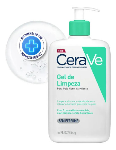 Gel de limpeza facial pele normal a oleosa com niacinamida c