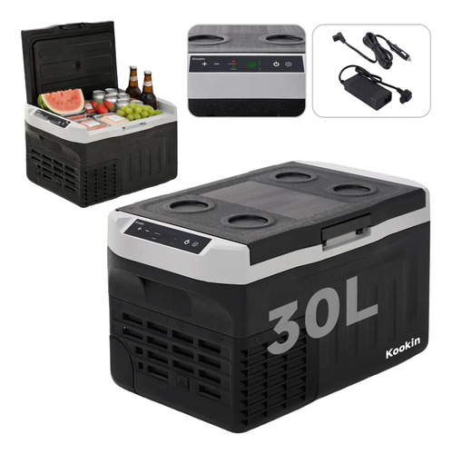 Geladeira automotiva portatil 30l kookin compressor 12v24v 1