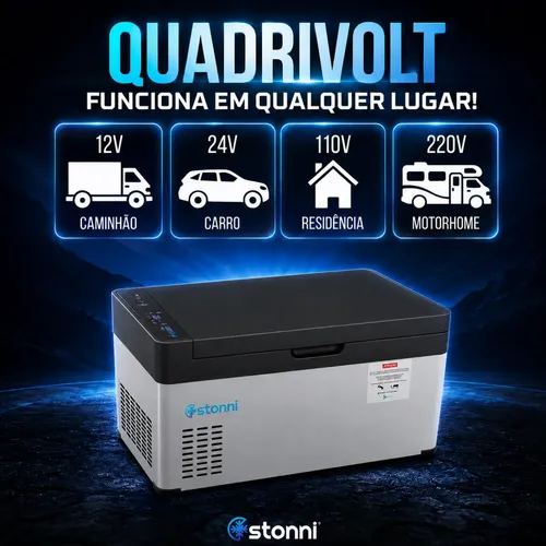 Geladeira Portátil 30l 12/24v 110/220v Caminhão Motorhome