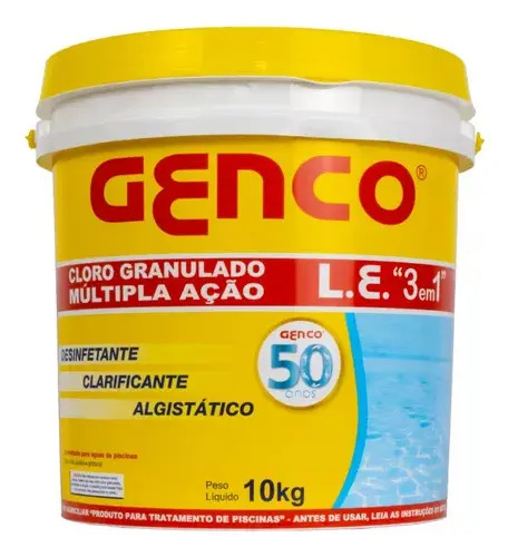Genco 3 Em 1 Balde 10kg Para Piscina