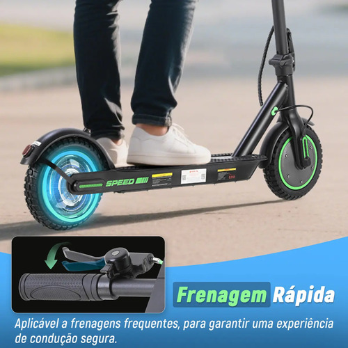Gm5 P1 Max Patinete Elétrico Adulto, 400 W Scooter Elétrica, Autonomia De 30 Km Com A Bateria Totalmente Carregada, Velocidade Máxima De 25 Km/h, 10 Inch Pneu, Aplicativo Bluetooth