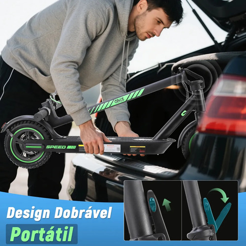 Gm5 P1 Max Patinete Elétrico Adulto, 400 W Scooter Elétrica, Autonomia De 30 Km Com A Bateria Totalmente Carregada, Velocidade Máxima De 25 Km/h, 10 Inch Pneu, Aplicativo Bluetooth