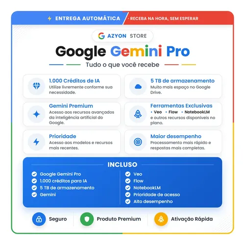 Google Gemini Ai Pro 18 Meses | Via Link De Ativação