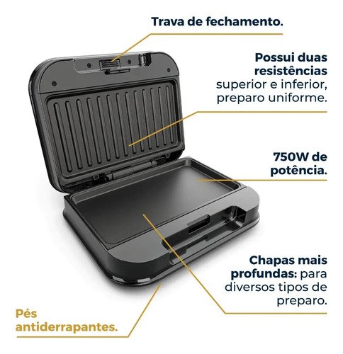 Grill E Sanduicheira Bgr24a