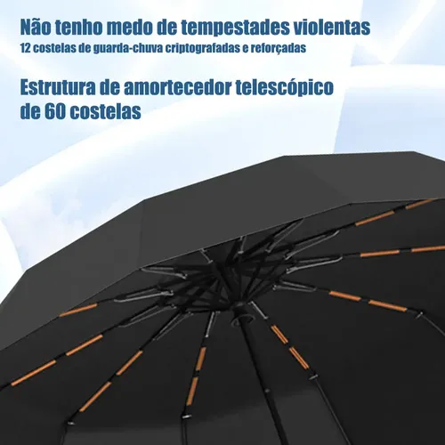 Guarda Chuva Abre E Fecha Automático Reforçado Contra Vento