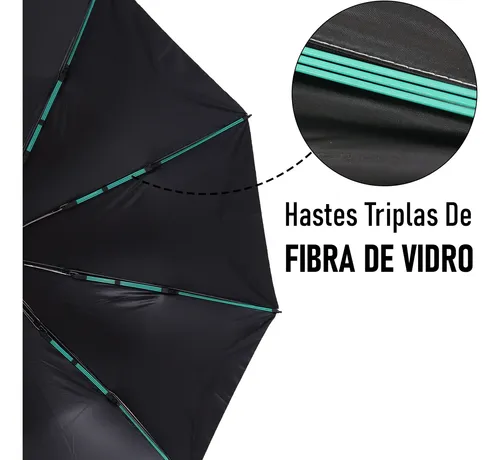 Guarda Chuva Automático Reforçado Proteção Solar Sombrinha