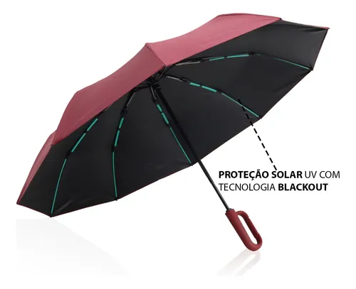 Guarda Chuva Automático Reforçado Proteção Solar Sombrinha