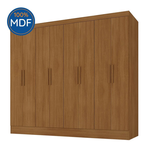 Guarda-roupa Casal 100% Mdf 8 Portas 4 Gavetas Jatobá