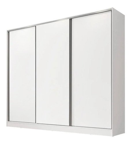 Guarda Roupa Casal 100% Mdf Madesa Royale 3 Portas Correr B Cor Branco 106309