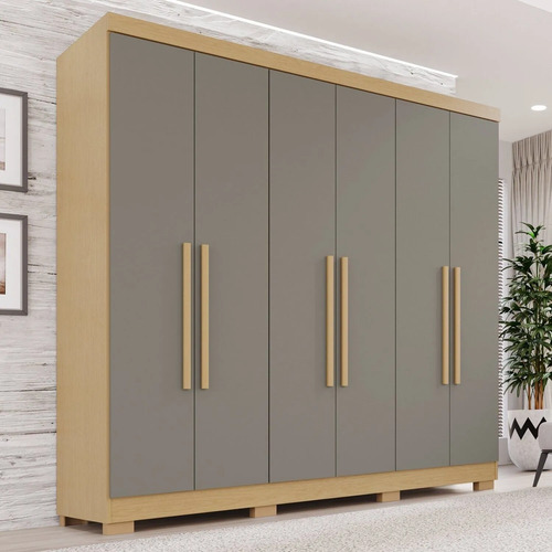 Guarda roupa casal 6 portas 2 gavetas franca