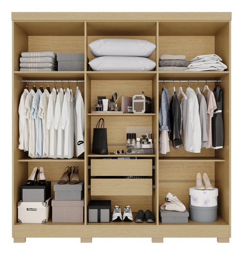 Guarda-roupa Casal 6 Portas 2 Gavetas França