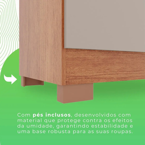 Guarda-roupa Casal 6 Portas 2 Gavetas França Wt Espresso Móveis