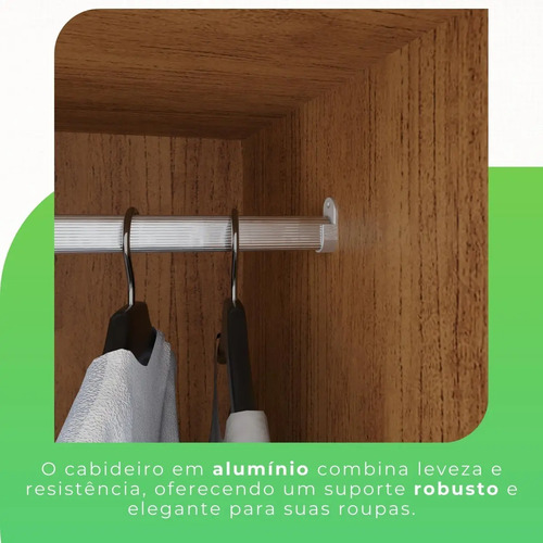 Guarda-roupa Casal 6 Portas 2 Gavetas França Wt Espresso Móveis