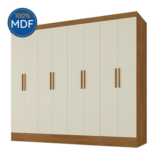 Guarda Roupa Casal 8 Portas 4 Gavetas Jatobá Yescasa