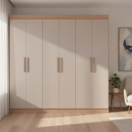 Guarda roupa casal bartira ville com 6 portas e 2 gavetas co 1