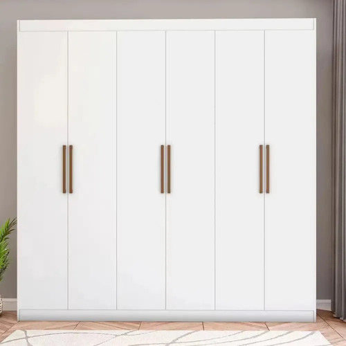 Guarda-roupa Casal Bartira Ville Com 6 Portas E 2 Gavetas Cor Branco