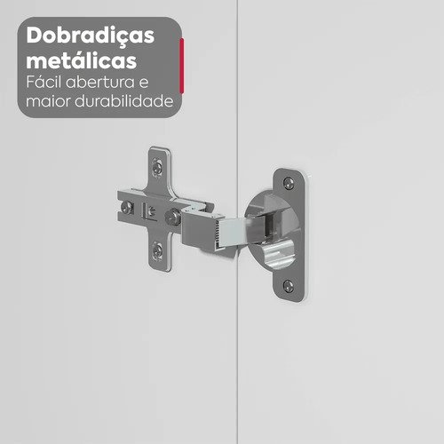 Guarda-roupa Casal Easy Slim 8 Portas Com Espelho Branco