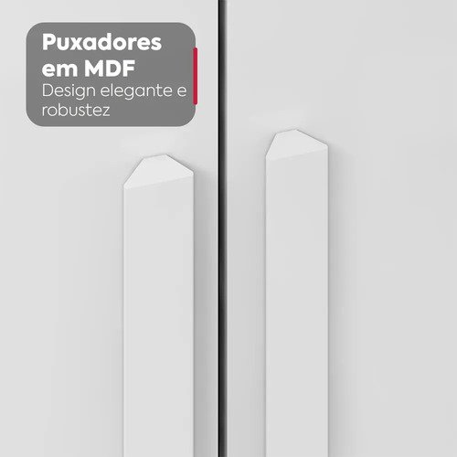 Guarda-roupa Casal Easy Slim 8 Portas Com Espelho Branco