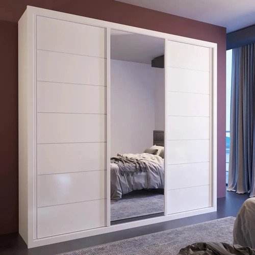 Guarda roupa casal fusion c esp 100 mdf bom pastor branco