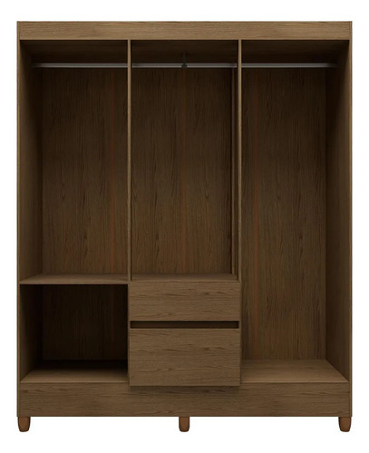 Guarda-roupa Casal New Brusque 6 Portas 2 Gavetas Bartira - Avel