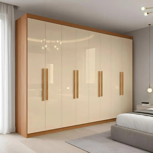 Guarda roupa paris 8 portas 200x237x47cm cinamomo off white