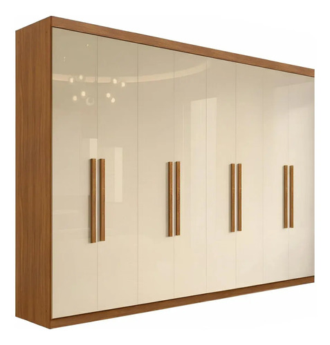 Guarda-Roupa Paris 8 Portas 200x237x47cm Cinamomo Off White