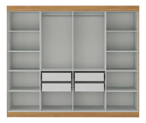 Guarda-Roupa Paris 8 Portas 200x237x47cm Cinamomo Off White