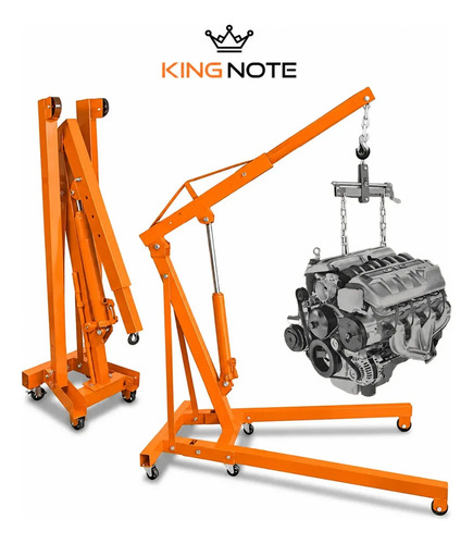 Guincho hidraulico kn1 king note de 1 ton com prolongador e