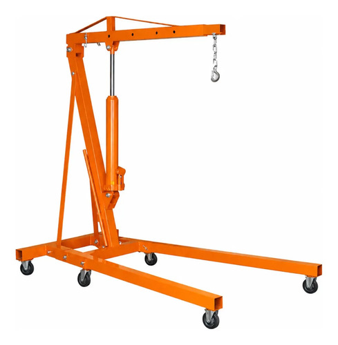 Guincho Hidráulico KN1 King Note de 1 Ton Com Prolongador E Rodas De Ferro cor Laranja