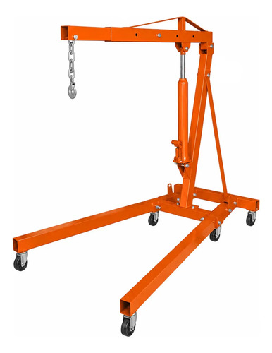 Guincho Hidráulico KN1 King Note de 1 Ton Com Prolongador E Rodas De Ferro cor Laranja