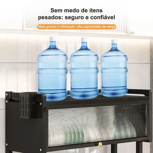 Haosin Organizador Escorredor De Louça E Copos Suspenso Parede Aço Carbono Com Acabamento Preto Fosco E Pintura Térmica Anti-ferrugem