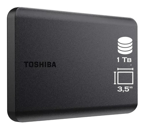 HD Externo Toshiba Disco rígido externo Portátil USB 3.0 Toshiba Canvio Basics HDTB510XK3AA 1TB