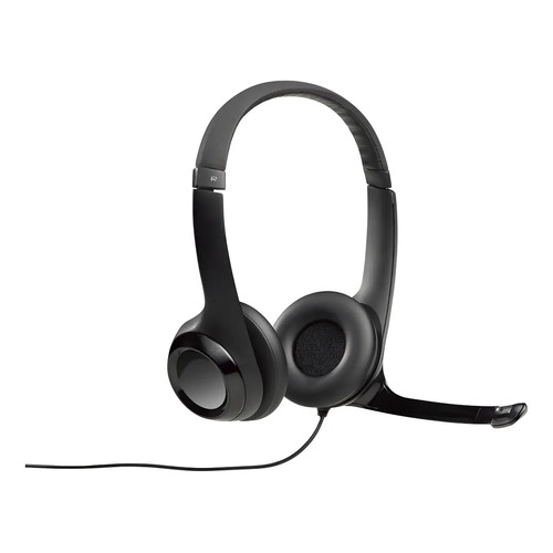 Headset com fio usb logitech h390 preto 1
