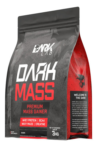 Hipercalórico Dark Mass 3kg Dark Lab Sabor Baunilha