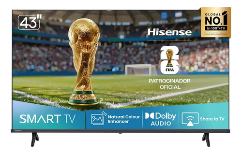 Hisense smart tv fhd 43 polegadas 43a4nv com hdr10 dts virtu