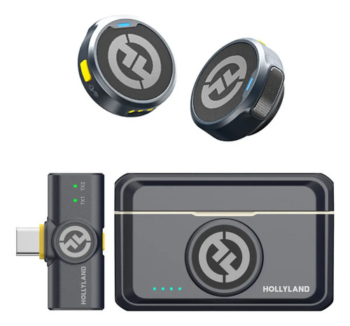 Hollyland microfone sem fio duplo lark m2 usb c para iphone