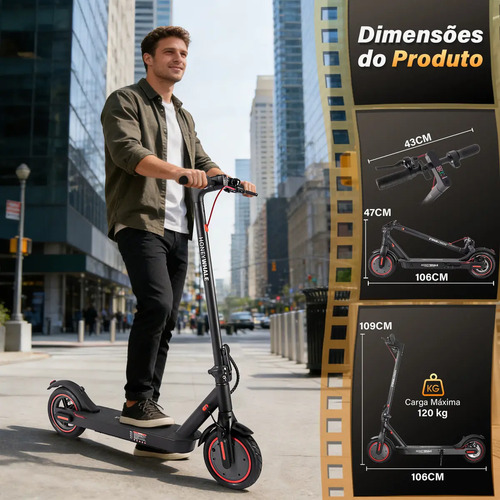 HONEYWHALE M2 Pro Patinete Elétrico Adulto, 500W Scooter Elétrica, Velocidade Máxima de 32 KM/H, 22 KM de Autonomia, Honey Whale Patinete Juvenil com Controle de Aplicativo Bluetooth