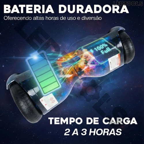 Hoverboard Skate Elétrico 6.5 Com Led Bluetooth Para Criança Cor Azul