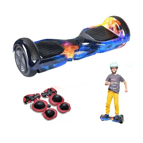 Hoverboard skate eletrico 65 polegadas com led e bluetooth c