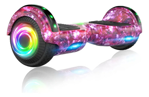 Hoverboard Skate Elétrico Roxo 6,5 Polegadas Bluetooth Cores