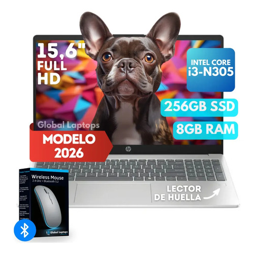 Hp pavilion core i3 n305 8 gb ram 256 gb ssd tela 156 fhd 19 1