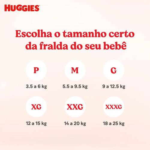 Huggies Fralda Descartável Máxima Proteção XXG - 112 Un