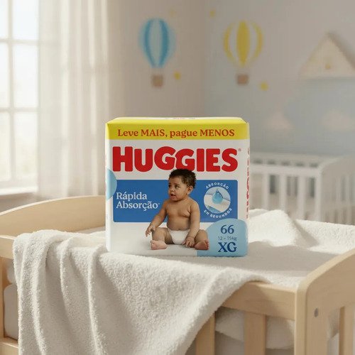 Huggies fralda descartavel rapida absorcao xg 66 un