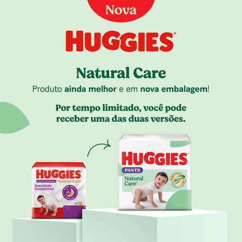 Huggies Fralda Pants Roupinha Premium Natural Care XXG - 52 Unidades