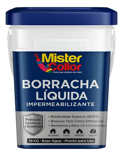 Impermeabilizante borracha liquida 18kg externo e interno