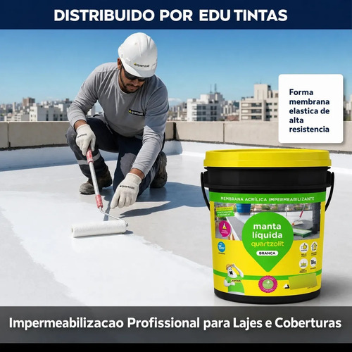 Impermeabilizante Manta Líquida Branca Quartzolit 18kg