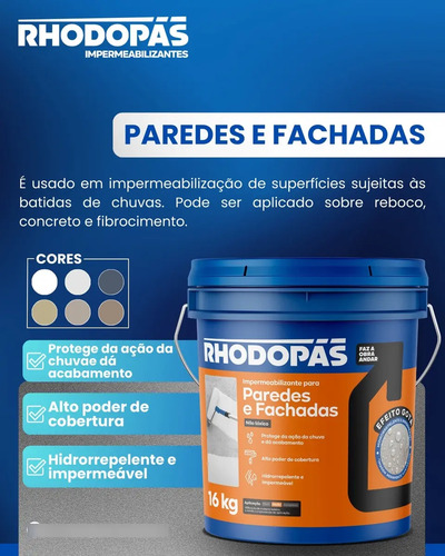 Impermeabilizante Protege Paredes E Fachadas Bd 16kg Areia