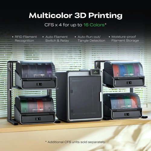 Impressora 3d Creality K2 Combo Com Cfs Multicolor, 600 Mm/s Cor Preto